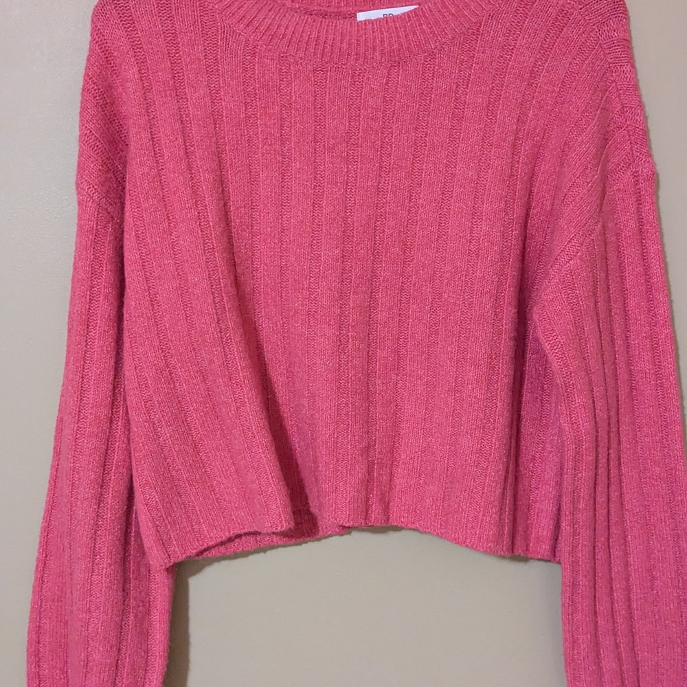 Pink Nordstrom Cropped Sweater